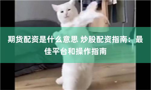 期货配资是什么意思 炒股配资指南：最佳平台和操作指南